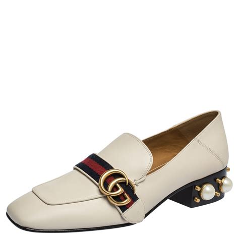 gucci pearl shoe|authentic women Gucci shoes new.